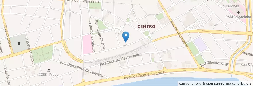 Mapa de ubicacion de Escola Estadual de Cegos Cyro Accioly en 巴西, 东北部, 阿拉戈斯, Região Geográfica Intermediária De Maceió, Microrregião De Maceió, 马塞约.