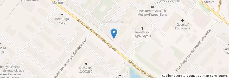 Mapa de ubicacion de БИН банк en روسيا, Северо-Западный Федеральный Округ, Мурманская Область, Городской Округ Мурманск.