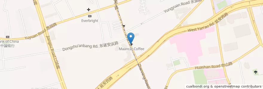 Mapa de ubicacion de Maancat Coffee en چین, شانگهای.