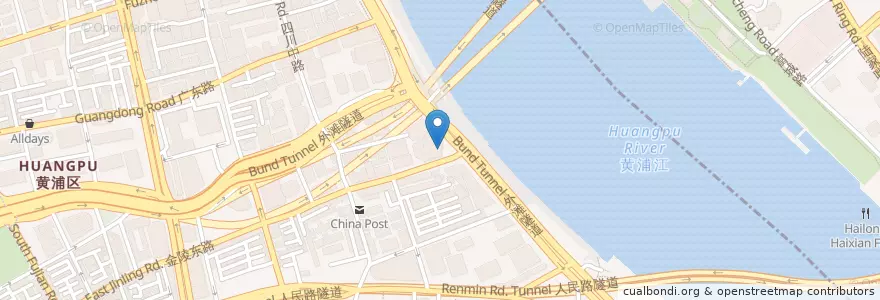 Mapa de ubicacion de ICBC en 중국, 상하이, 황푸구.