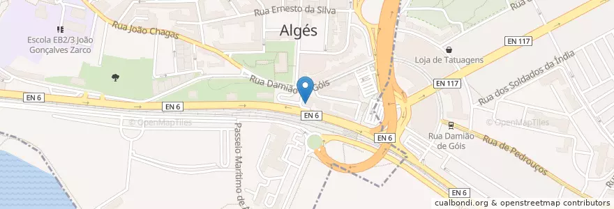 Mapa de ubicacion de tavola calda en ポルトガル, Área Metropolitana De Lisboa, Lisboa, Grande Lisboa, Oeiras.