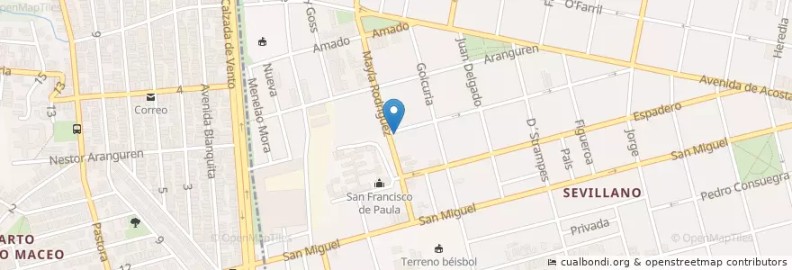 Mapa de ubicacion de Policlinico Luis A. Turcios Lima en Cuba, La Habana, Cerro, Diez De Octubre.