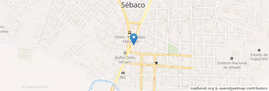 Mapa de ubicacion de Sorbetería Mac en ニカラグア, マタガルパ県, Sébaco (Municipio).