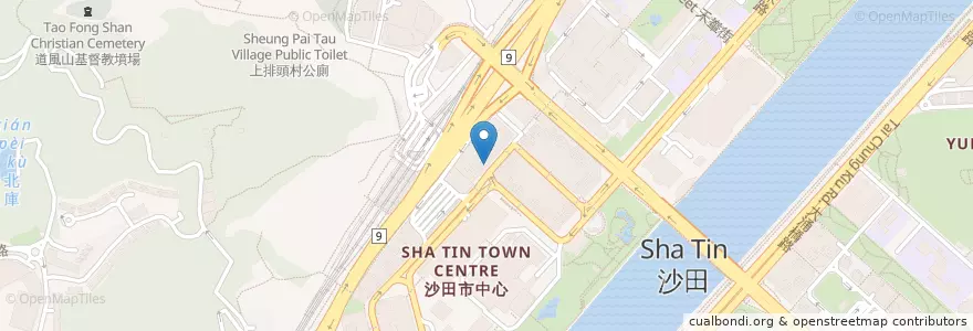 Mapa de ubicacion de 中國建設銀行 China Construction Bank en 中国, 广东省, 香港 Hong Kong, 新界 New Territories, 沙田區 Sha Tin District.