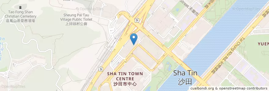 Mapa de ubicacion de 渣打銀行沙田廣場分行 en 中国, 广东省, 香港, 新界, 沙田區.