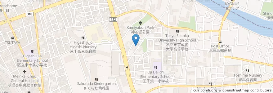 Mapa de ubicacion de 後藤歯科医院 en Japan, Tokio, 北区.