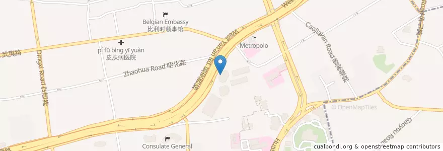 Mapa de ubicacion de Bank of Shanghai en China, Shanghai, Changning.