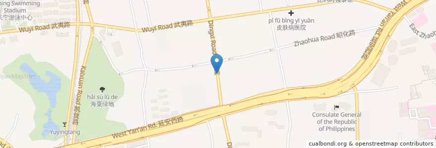 Mapa de ubicacion de Domino's Pizza en 中国, 上海市, 长宁区.