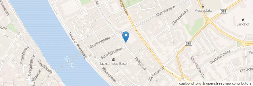 Mapa de ubicacion de Kult Kino Camera en Schweiz/Suisse/Svizzera/Svizra, Basel-Stadt, Basel.