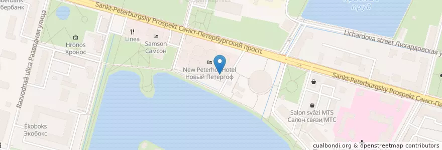 Mapa de ubicacion de Duck & Drake en Russia, Northwestern Federal District, Leningrad Oblast, Saint Petersburg, Петродворцовый Район, Peterhof.