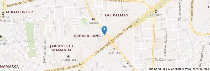 Mapa de ubicacion de JM Karaoke & Lounge en 尼加拉瓜, Departamento De Managua, Managua (Municipio).