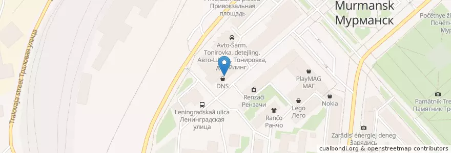 Mapa de ubicacion de Прием Батареек en ロシア, 北西連邦管区, Мурманская Область, Городской Округ Мурманск.