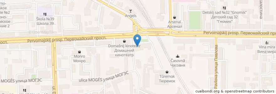 Mapa de ubicacion de Горница en Rússia, Distrito Federal Central, Рязанская Область, Городской Округ Рязань.