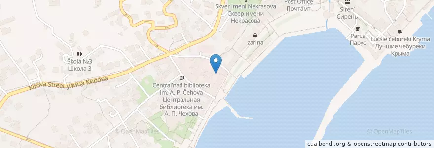 Mapa de ubicacion de Ялтинский дворик en Russland, Föderationskreis Südrussland, Autonome Republik Krim, Republik Krim, Jaltaer Stadtrat, Stadtkreis Jalta.