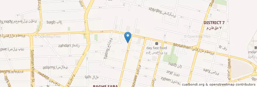 Mapa de ubicacion de داروخانه en 이란, 테헤란, شهرستان تهران, 테헤란, بخش مرکزی شهرستان تهران.