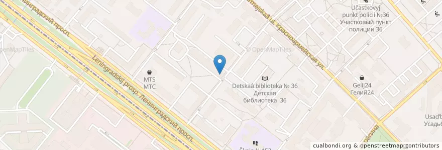 Mapa de ubicacion de Женская консультация № 3 en Russie, District Fédéral Central, Moscou, Северный Административный Округ, Район Аэропорт.