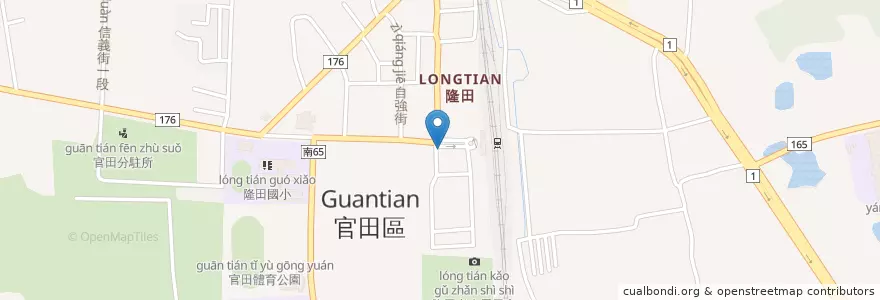Mapa de ubicacion de 鑫東城 en 臺灣, 臺南市, 官田區.