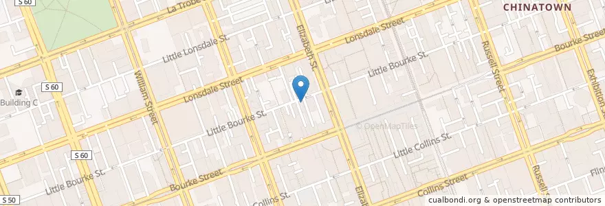 Mapa de ubicacion de Tipo 00 en Avustralya, Victoria, City Of Melbourne.