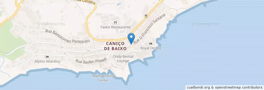 Mapa de ubicacion de Vila Vicente en ポルトガル, Caniço.