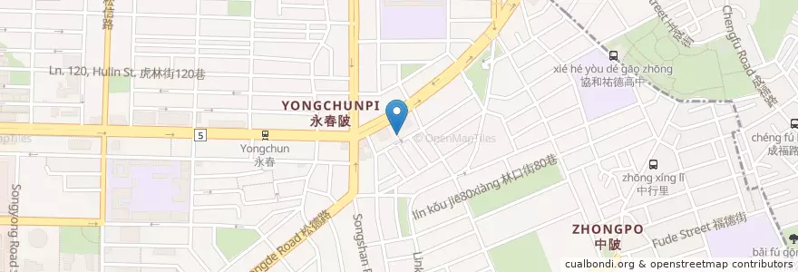 Mapa de ubicacion de Wolly's渥莉絲早午餐餐廳 en 타이완, 신베이 시, 타이베이시, 신이 구.