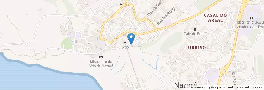 Mapa de ubicacion de Taberna Afficion en Portugal, Centro, Leiria, Oeste, Nazaré, Nazaré.
