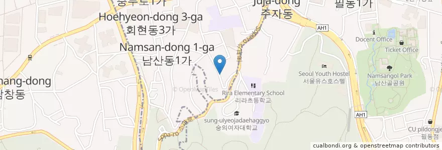 Mapa de ubicacion de Walkabout en Zuid-Korea, Seoel, 중구.