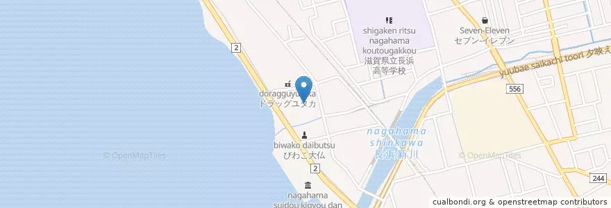 Mapa de ubicacion de 平安山良畴寺 en Giappone, Prefettura Di Shiga, 長浜市.