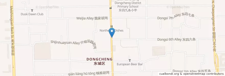 Mapa de ubicacion de 食玖城饺子宴 en الصين, بكين, خبي, 东城区.