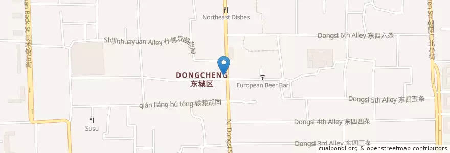 Mapa de ubicacion de China Modern Hospital en China, Beijing, Hebei, Dongcheng District.