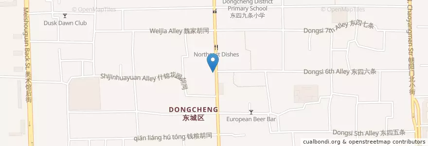 Mapa de ubicacion de Bank of Beijing en China, Beijing, Hebei, Dongcheng District.