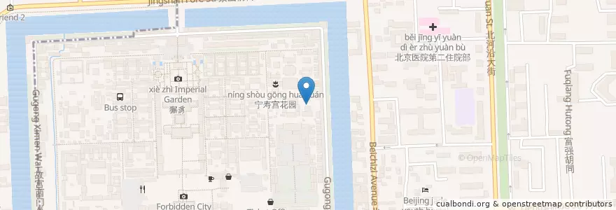 Mapa de ubicacion de 畅音阁 en 中国, 北京市, 河北省, 东城区.