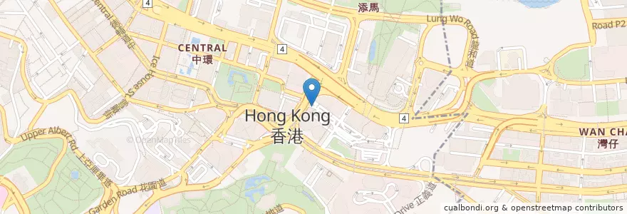 Mapa de ubicacion de 一風堂 en China, Guangdong, Hong Kong, Pulau Hong Kong, Wilayah Baru, 中西區 Central And Western District.