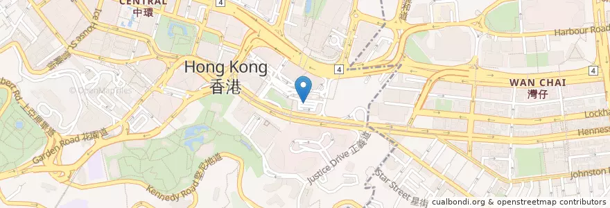 Mapa de ubicacion de Standards Chartered en China, Cantão, Hong Kong, Ilha De Hong Kong, Novos Territórios, 中西區 Central And Western District.