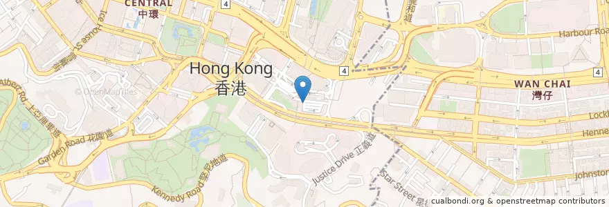 Mapa de ubicacion de BEA 東亞銀行 en Китай, Гуандун, Гонконг, Гонконг, Новые Территории, 中西區 Central And Western District.