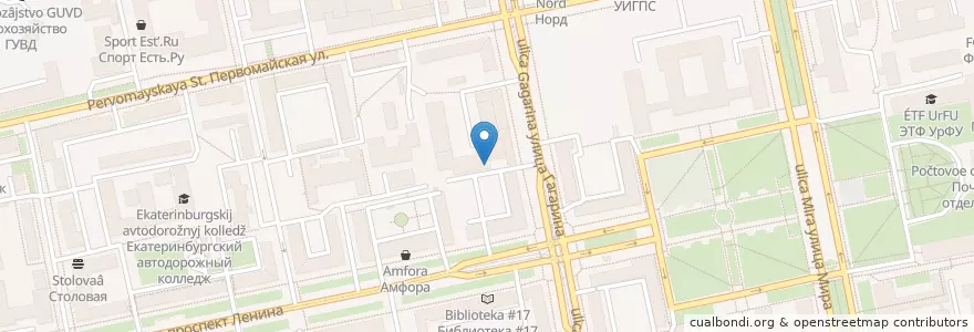 Mapa de ubicacion de Финансовое ателье "GrottBjorn" en Russie, District Fédéral De L'Oural, Oblast De Sverdlovsk, Городской Округ Екатеринбург.