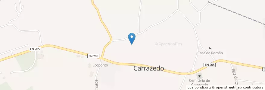 Mapa de ubicacion de Carrazedo en پرتغال, Norte, Cávado, Braga, Amares, Carrazedo.