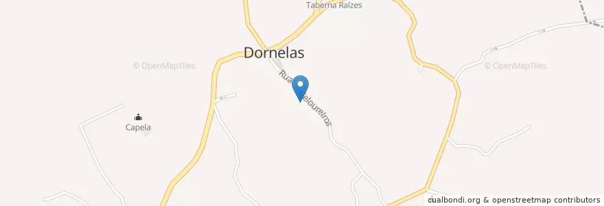 Mapa de ubicacion de Dornelas en 葡萄牙, 北部大區, Braga, Cávado, Amares, Dornelas.