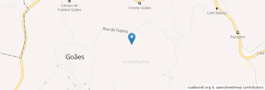 Mapa de ubicacion de Goães en Португалия, Северный, Braga, Каваду, Amares, Goães.
