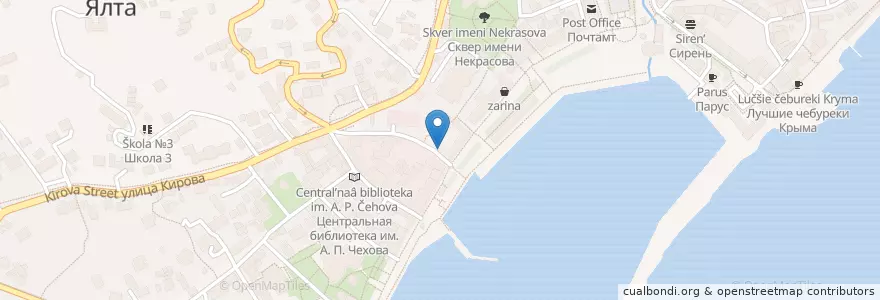 Mapa de ubicacion de Burger's en روسيا, منطقة فيدرالية جنوبية, جمهورية القرم ذاتية الحكم, جمهورية القرم, Ялтинский Городской Совет, Городской Округ Ялта.