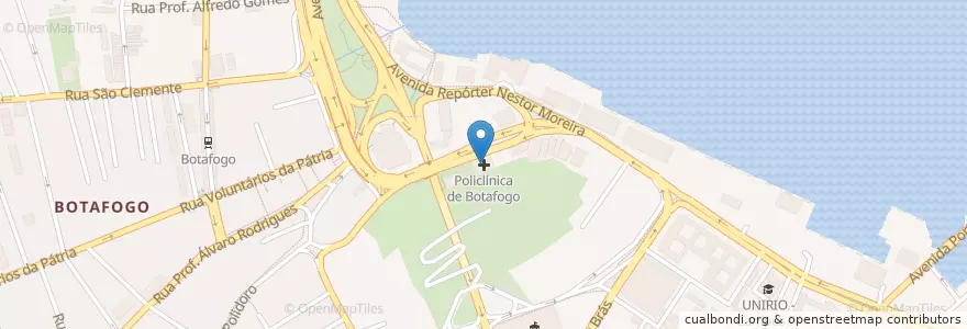 Mapa de ubicacion de Policlínica de Botafogo en البَرَازِيل, المنطقة الجنوبية الشرقية, ريو دي جانيرو, Região Metropolitana Do Rio De Janeiro, Região Geográfica Imediata Do Rio De Janeiro, Região Geográfica Intermediária Do Rio De Janeiro, ريو دي جانيرو.
