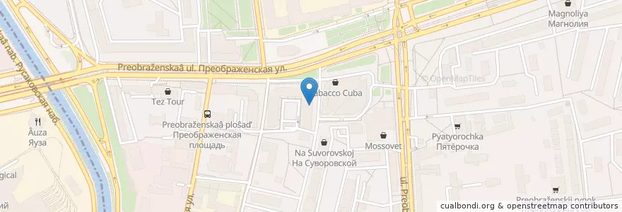 Mapa de ubicacion de Subway en روسیه, Центральный Федеральный Округ, Москва, Восточный Административный Округ, Район Преображенское.