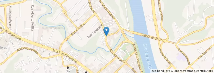 Mapa de ubicacion de Auto Escola Blu en ブラジル, 南部地域, サンタ カタリーナ, Região Geográfica Intermediária De Blumenau, Microrregião De Blumenau, ブルメナウ.