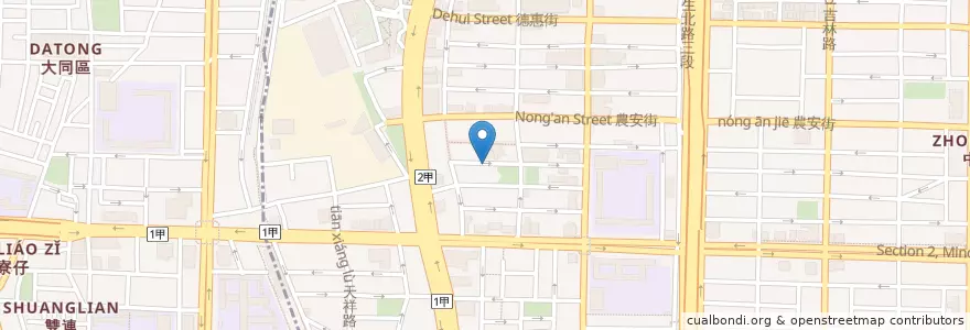 Mapa de ubicacion de 阿香三明治 en Taiwan, Nuova Taipei, Taipei.