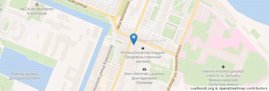 Mapa de ubicacion de Алоэ en ロシア, 北西連邦管区, レニングラード州, サンクト ペテルブルク, Кронштадтский Район, Кронштадт.