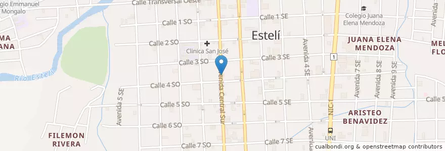 Mapa de ubicacion de Rapi BAC en Nicaragua, Estelí, Estelí (Municipio), Estelí.