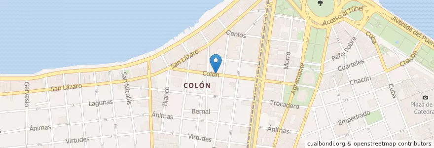 Mapa de ubicacion de Cafetería M&M en Куба, Гавана, Centro Habana.