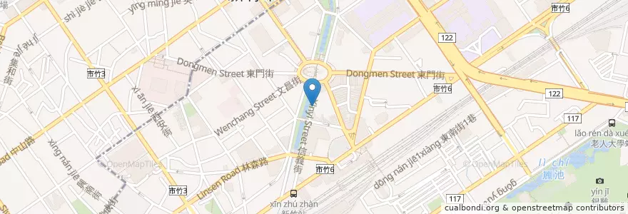 Mapa de ubicacion de Burger Pizza en Taiwan, Provincia Di Taiwan, Hsinchu, 東區.