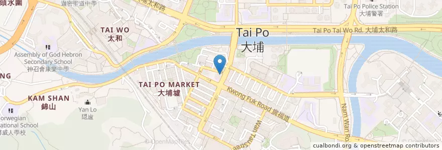 Mapa de ubicacion de 太平洋酒吧 Pacific Bar en 중국, 홍콩, 광둥성, 신제, 大埔區 Tai Po District.