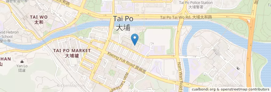 Mapa de ubicacion de 彩福喜宴 en Çin, Hong Kong, Guangdong, Yeni Bölgeler, 大埔區 Tai Po District.