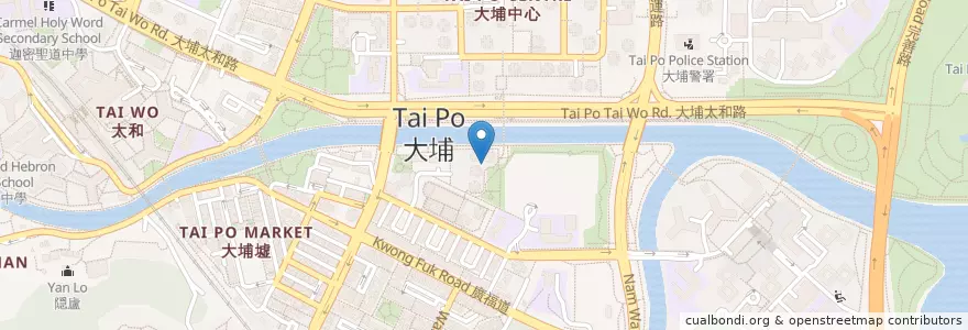 Mapa de ubicacion de 大快活 en Chine, Hong Kong, Guangdong, Nouveaux Territoires, 大埔區 Tai Po District.